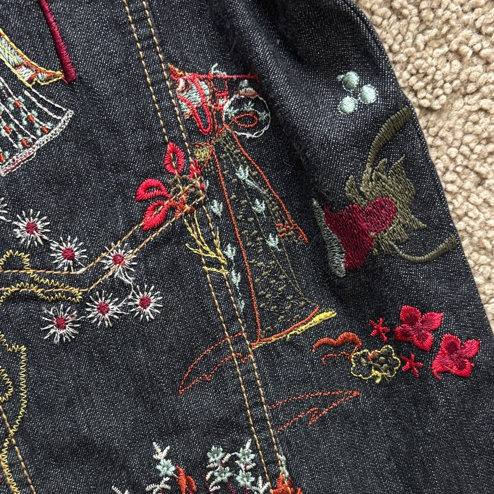 Chicos Floral Patterned Denim Jacket - image 6